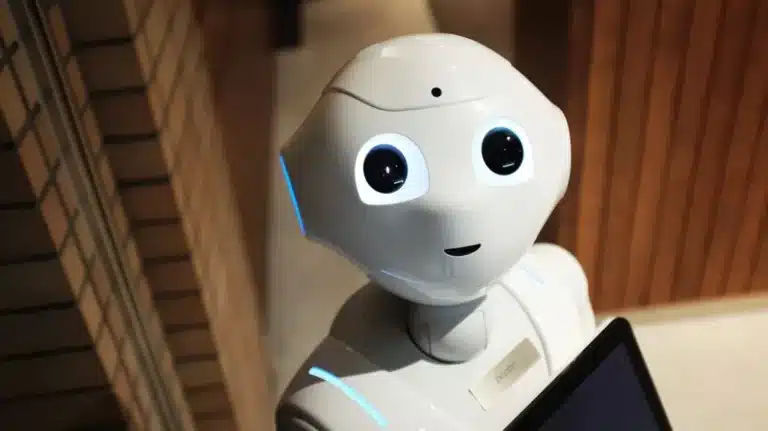 Artificial intelligence is the set of skills, knowledge and techniques aimed at developing computer programs that can simulate human intelligence much like this robot in the photo