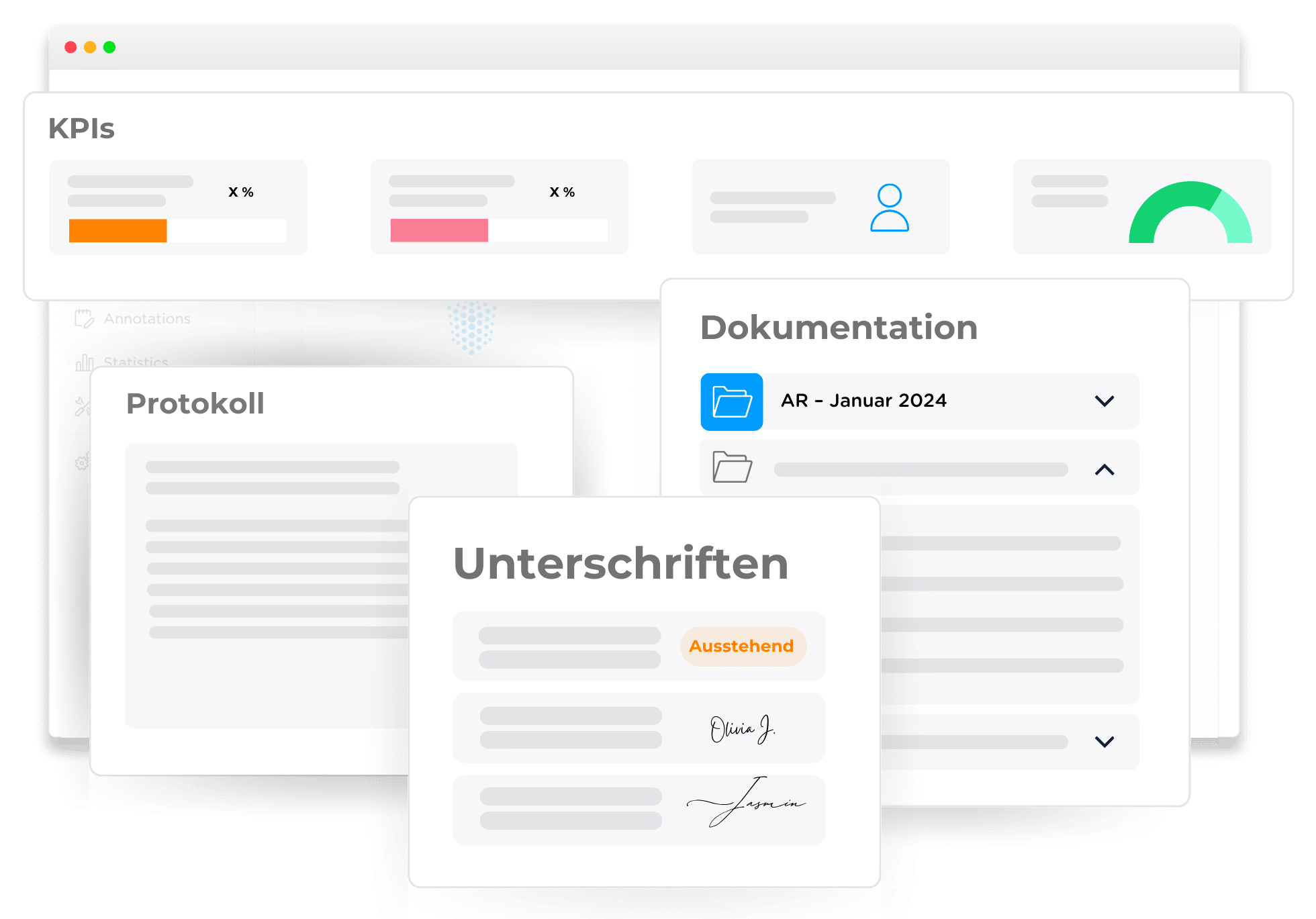 Interface du module après la réunion