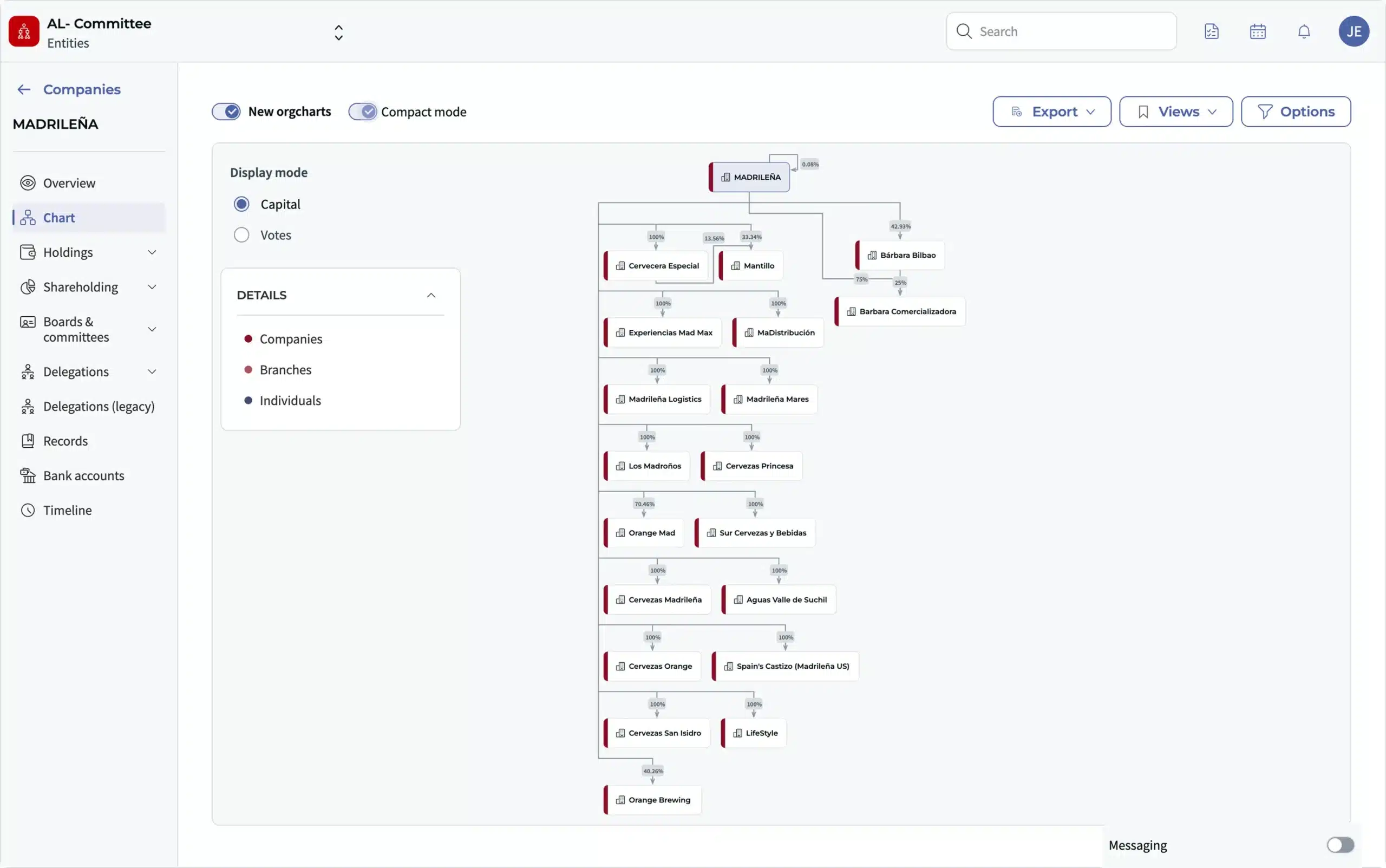 Entity Management Interface