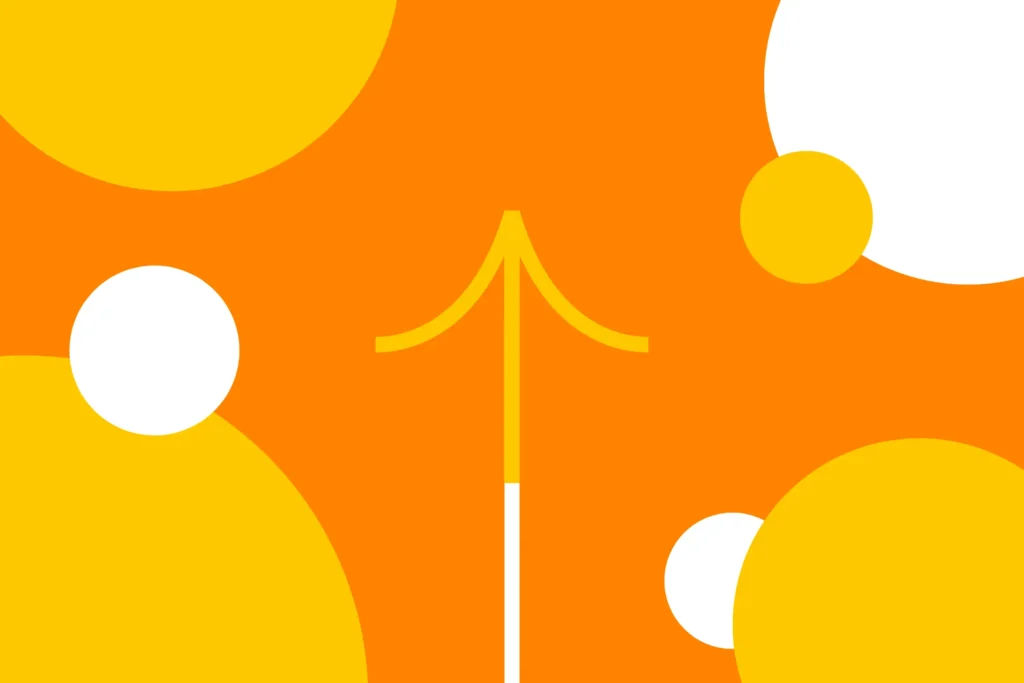 Arrow with circles