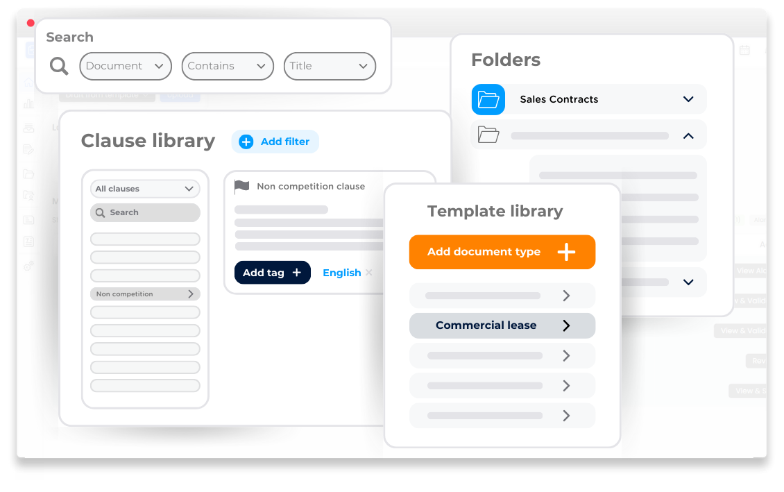 Contract Management module interface