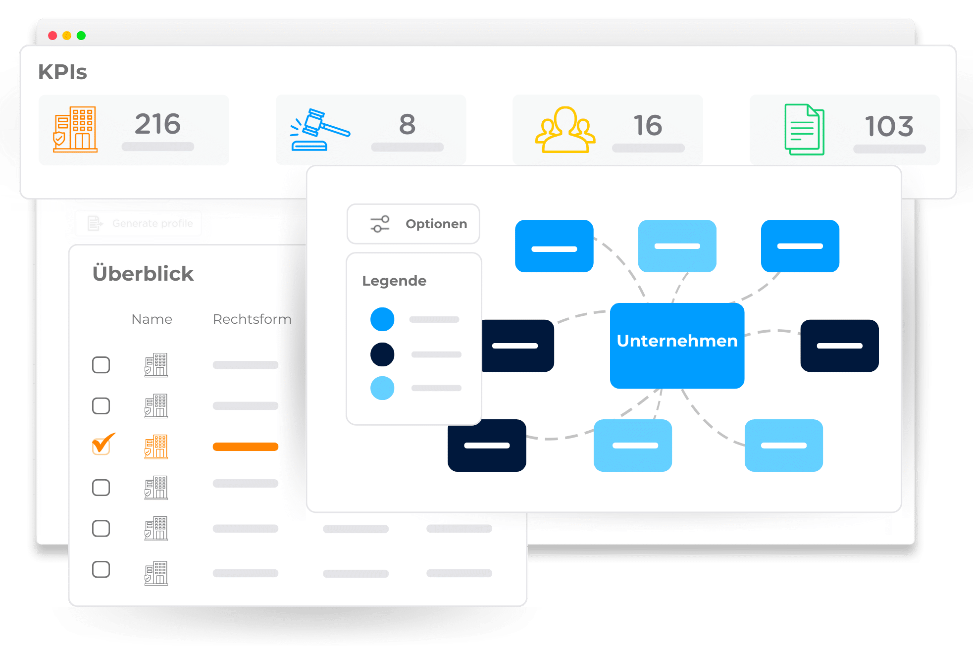 entities wireframe, represent the features
