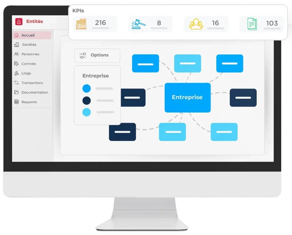 Interface du module Entités Juridiques