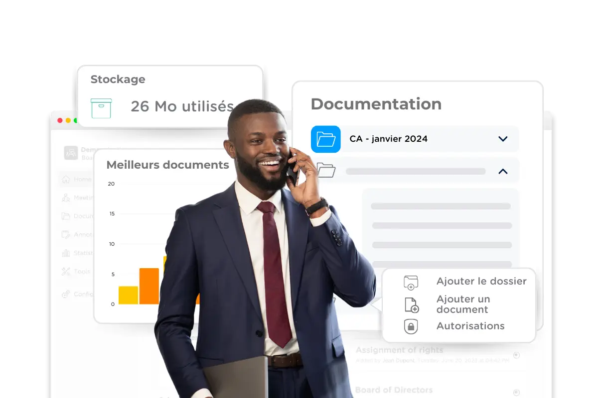 Collaborateur utilisant le module Dataroom