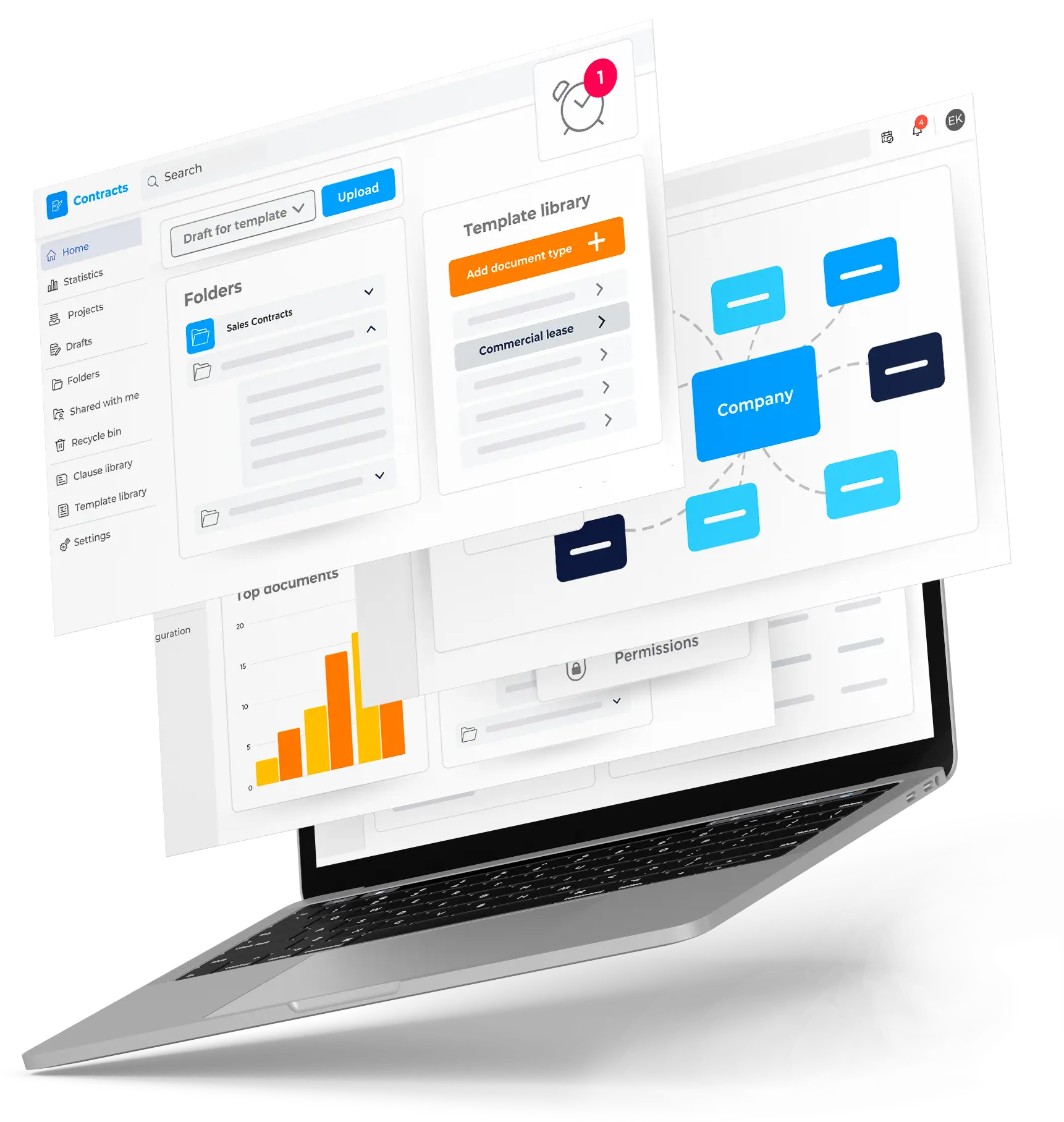 Suite wireframe with people for showcase the benefits of the features